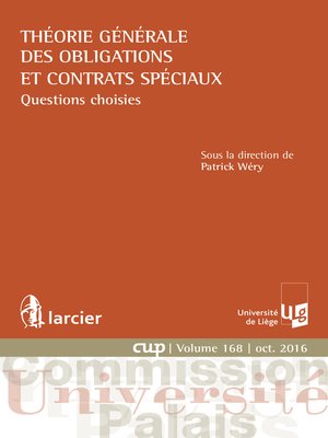 cover image of Théorie générale des obligations et contrats spéciaux